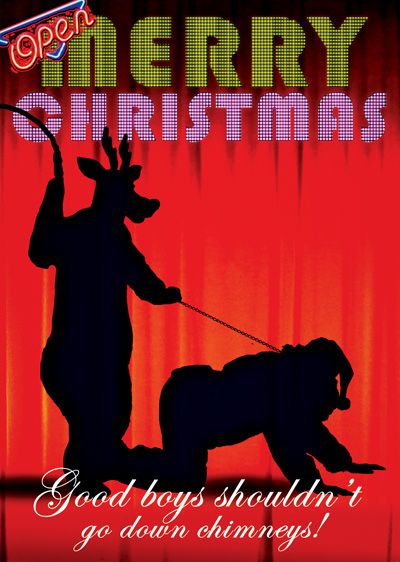 Good Boys Christmas Greeting Card by Max Hernn Good Boys Christmas Greeting Card by Max Hernn